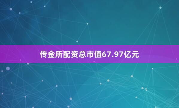 传金所配资总市值67.97亿元