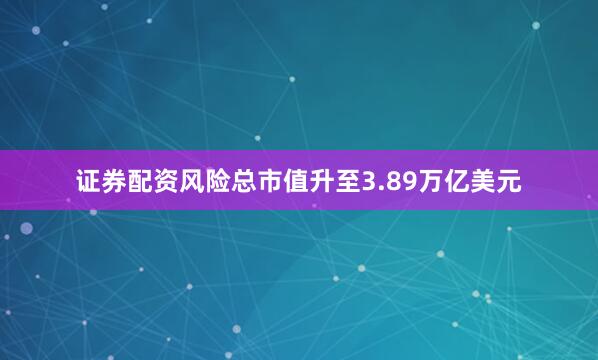证券配资风险总市值升至3.89万亿美元