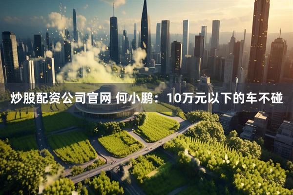 炒股配资公司官网 何小鹏：10万元以下的车不碰